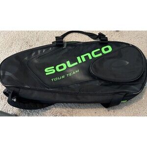 Solinco Tour Team XL Black Green Tennis Racquet Racket Backpack Bag! READ